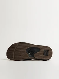 MENS REEF FANNING SLIDES - BLACK/TAN