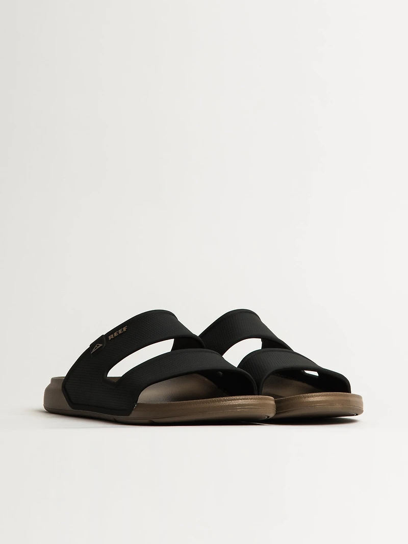 MENS REEF OASIS DOUBLE-UP SANDALS - FOSSIL/BLACK