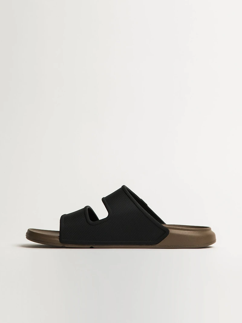 MENS REEF OASIS DOUBLE-UP SANDALS - FOSSIL/BLACK