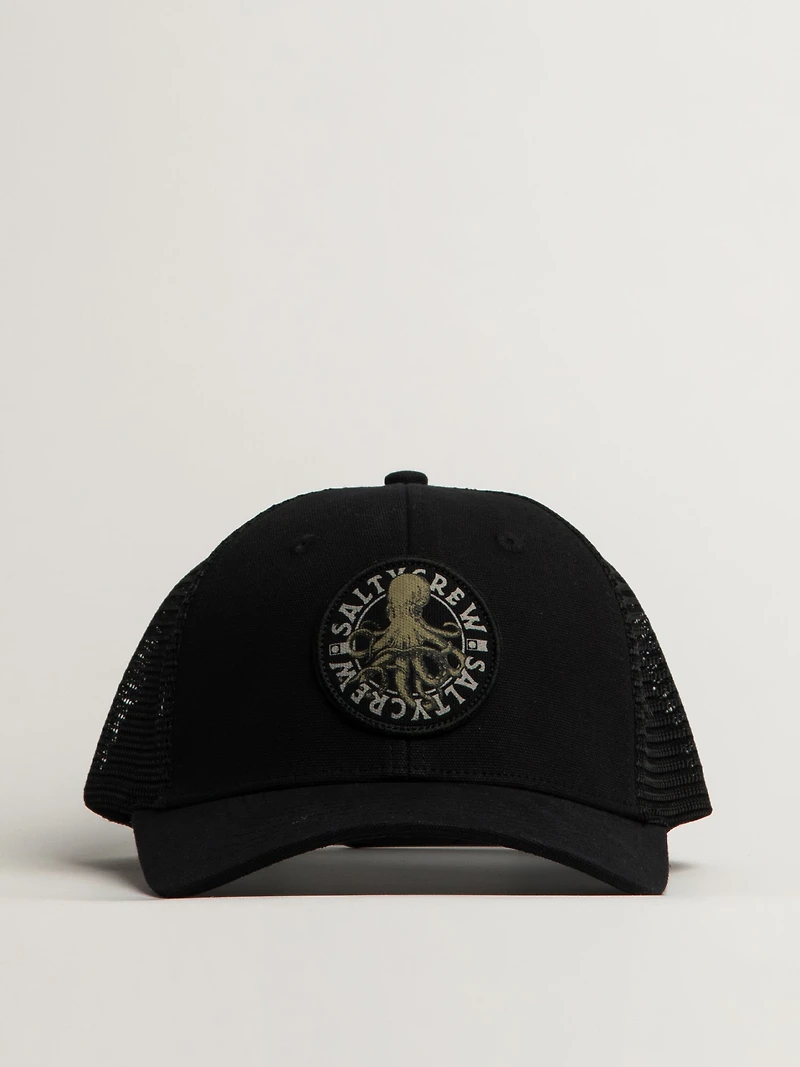 SALTY CREW TENTACLES RETRO TRUCKER HAT - BLACK