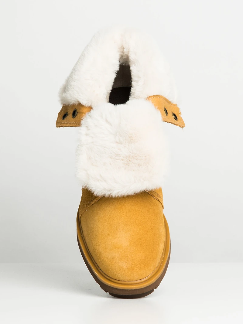 WOMENS TIMBERLAND KORI PARK TEDDY FOLDDOWN SDE BOOT - CLEARANCE