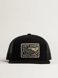 TROLL CO. HAGGLER BOX PATCH FLAT BRIM TRUCKER