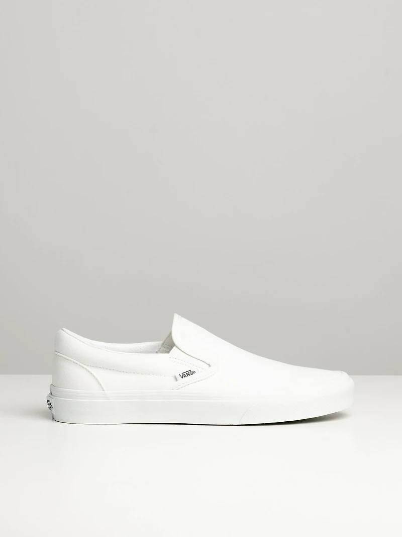 MENS VANS CLASSIC SLIP-ON TRUE WHITE CANVAS SHOES