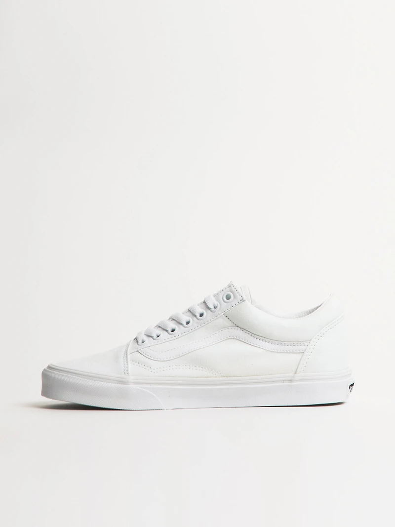 MENS VANS OLD SKOOL TRUE WHITE CANVAS SNEAKER