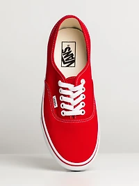 MENS VANS AUTHENTIC RED CANVAS SHOES - CLEARANCE
