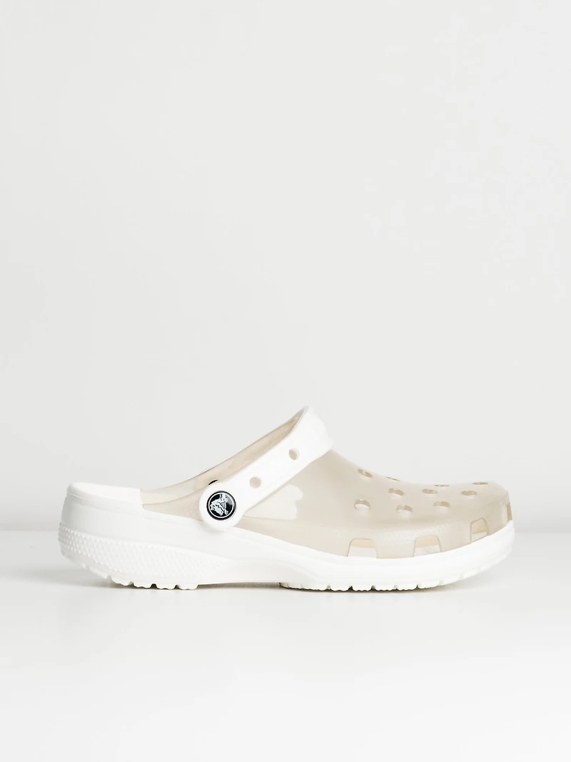 WOMENS CROCS CLASSIC TRANSLUCENT CLOGS - CLEARANCE