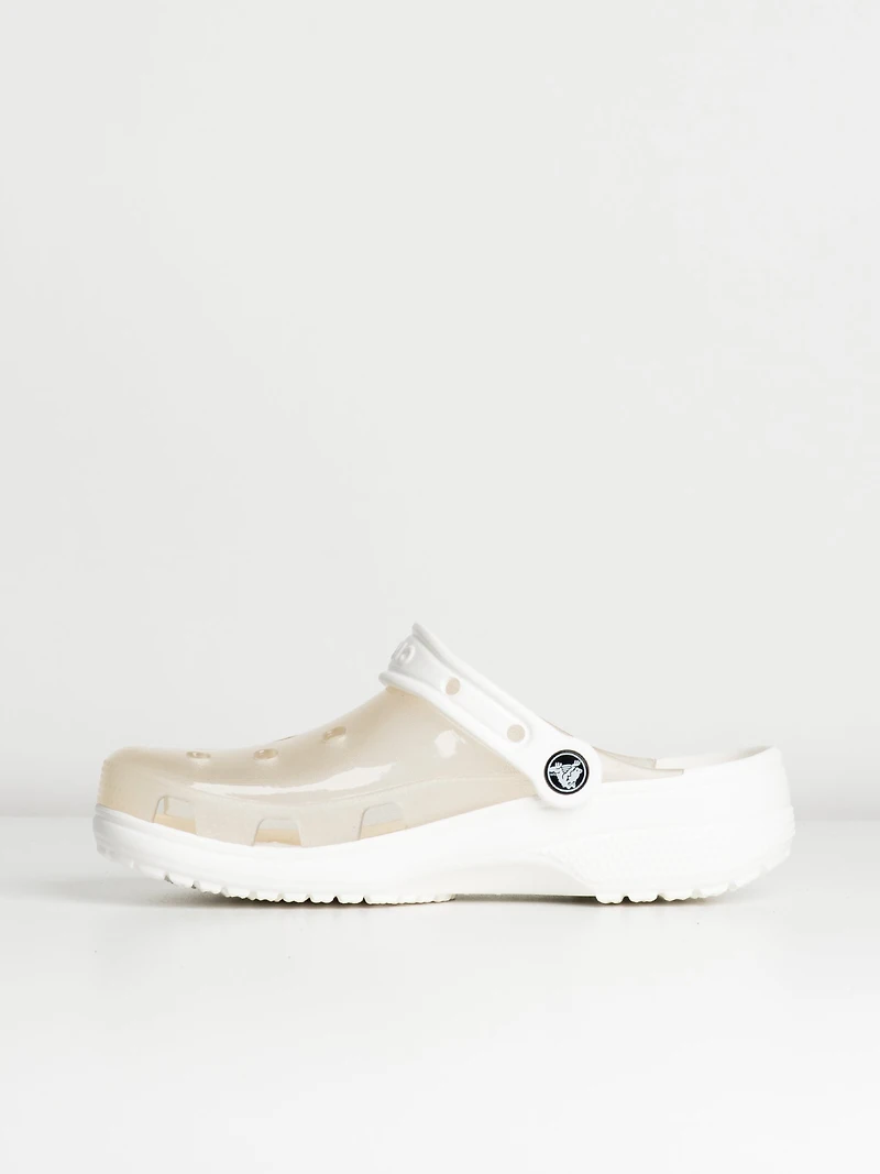 WOMENS CROCS CLASSIC TRANSLUCENT CLOGS - CLEARANCE