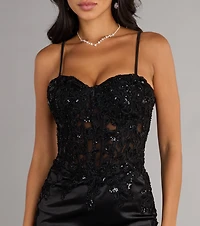 Karla Corset Satin Mini Dress