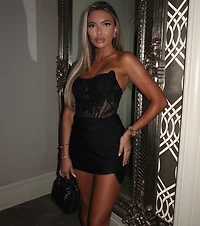 Emilia Corset Lace-Up Mini Dress