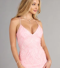Briella Sequin Beaded Bodycon Mini Dress