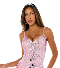 Fairy Glow Rhinestone Mini Dress