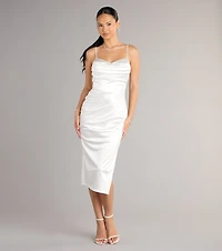 Maggie Satin Bodycon Formal Dress