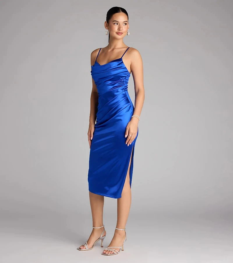 Maggie Satin Bodycon Formal Dress