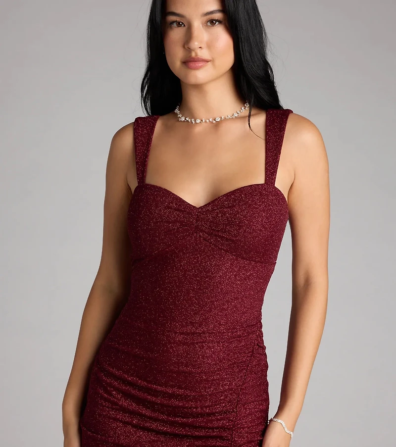 Savannah Glitter Cutout Midi Formal Dress