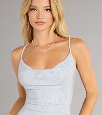 Paige Rhinestone Formal Bodycon Mini Dress