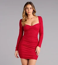 Mary Glitter Long Sleeve Mini Dress