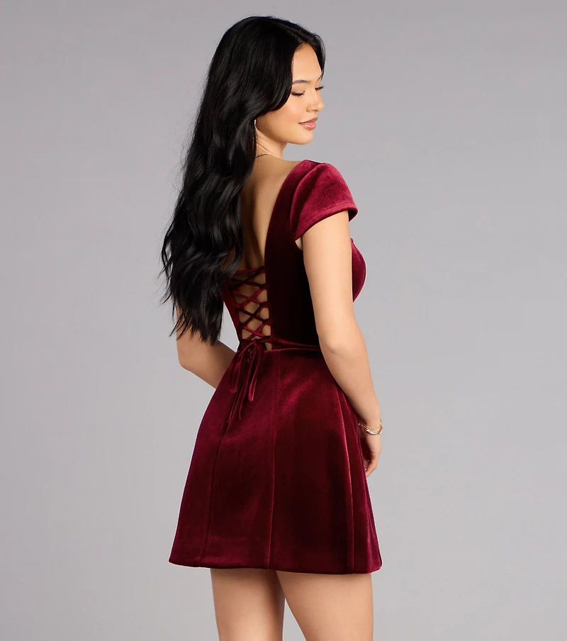 Dana Velvet A-Line Mini Dress