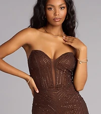 Kira Rhinestone Strapless Mini Dress