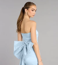 Lucy Taffeta Bow Mini Party Dress