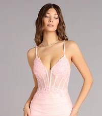 Millie Satin Sequin Lace-Up Mini Dress