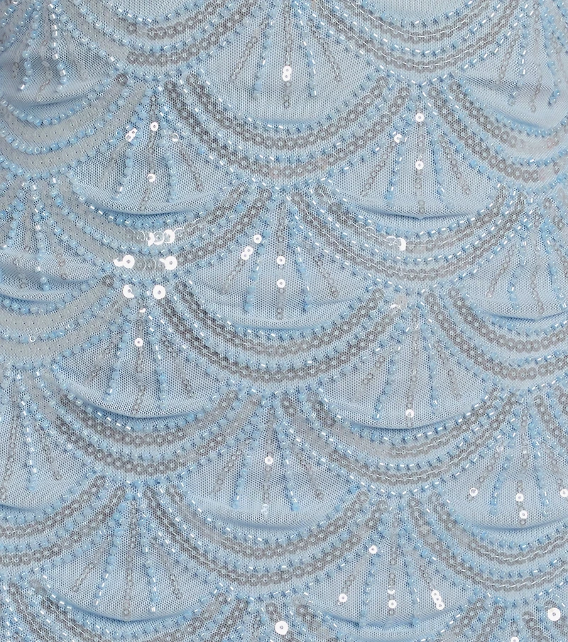 Lilah Beaded Scallop Mini Dress