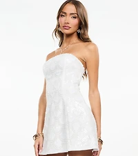 Marley Beaded Strapless A-Line Mini Dress