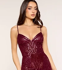 Marceline Glitter Sequin Lace Up Bodycon Dress