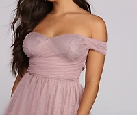 Laura Off The Shoulder Mesh Dress