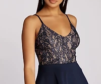 Sami Sequin And Lace Party Dress