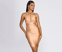 Katelyn Ruched Midi Dress