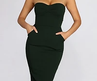 Lyla Formal Crepe Midi Dress