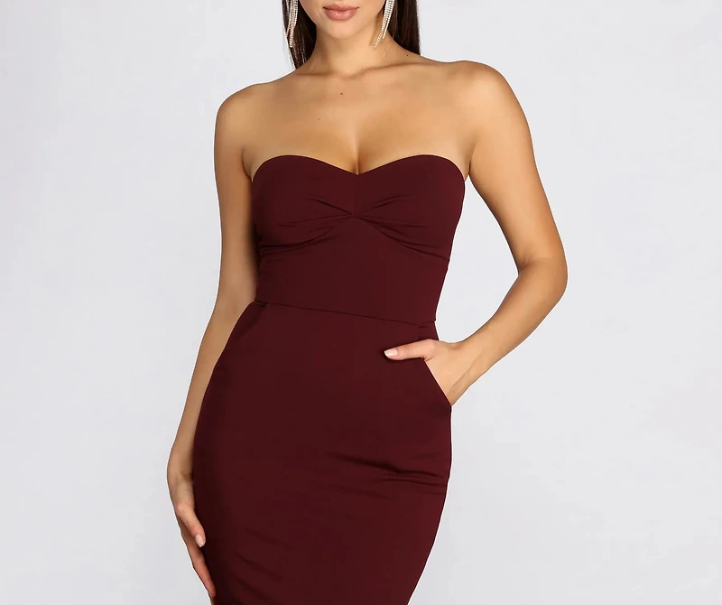 Lyla Formal Crepe Midi Dress