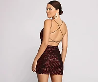 Jennie Formal Open Back Sequin Dress