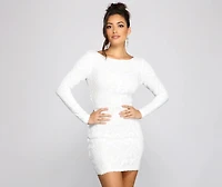 Sydney Formal Sequin Scroll Mini Dress