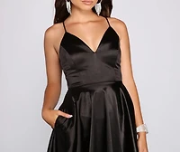 Ellery Formal Satin And Lace Party Dress