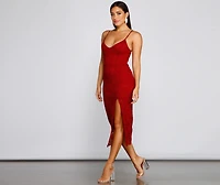 Seraphina Formal Sleeveless Lace Midi Dress