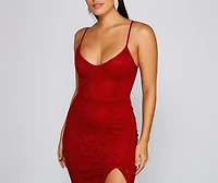 Seraphina Formal Sleeveless Lace Midi Dress