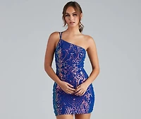 Karla Sequin Iridescent Bodycon Party Dress
