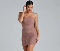 Desi Heatstone Corset Mini Party Dress