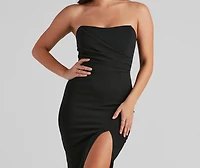 Zadie Formal High-Slit Midi Dress