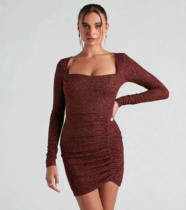 Windsor Toni Glitter Cowl Neck Mini Dress at Hamilton Place in Chattanooga,  TN