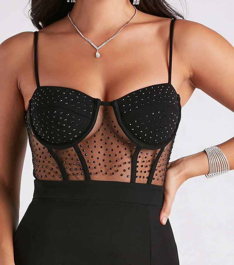 Destiny Formal Bustier Midi Dress