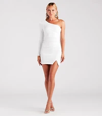 Cassidy Formal Sequin Feather Dress