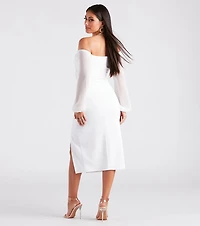 Jolene Formal Chiffon Off-The-Shoulder Dress