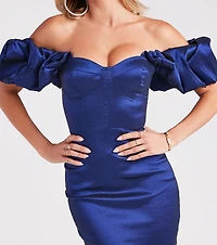 Azalai Taffeta Ruffle Short Dress