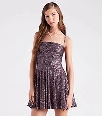 Marybelle Sequin A-Line Dress
