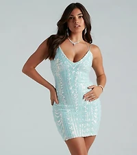 Zooey Sequin Strappy Back Party Dress