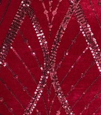 Heather Lace-Up Sequin Velvet Mini Dress