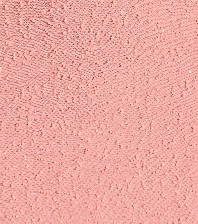 Penny Sequin Beaded Mesh Cutout Mini Dress