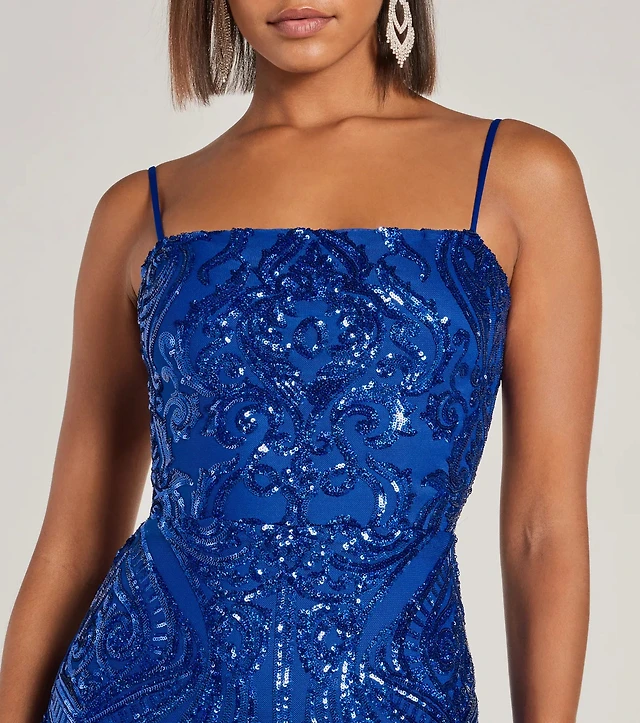 aitana prom dress Aitana Metallic Print Puff Sleeve Maxi Dress